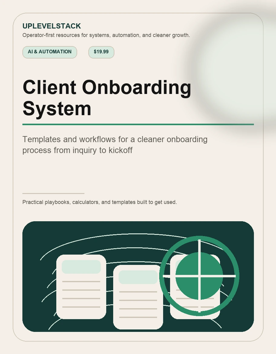 Client Onboarding System cover mockup