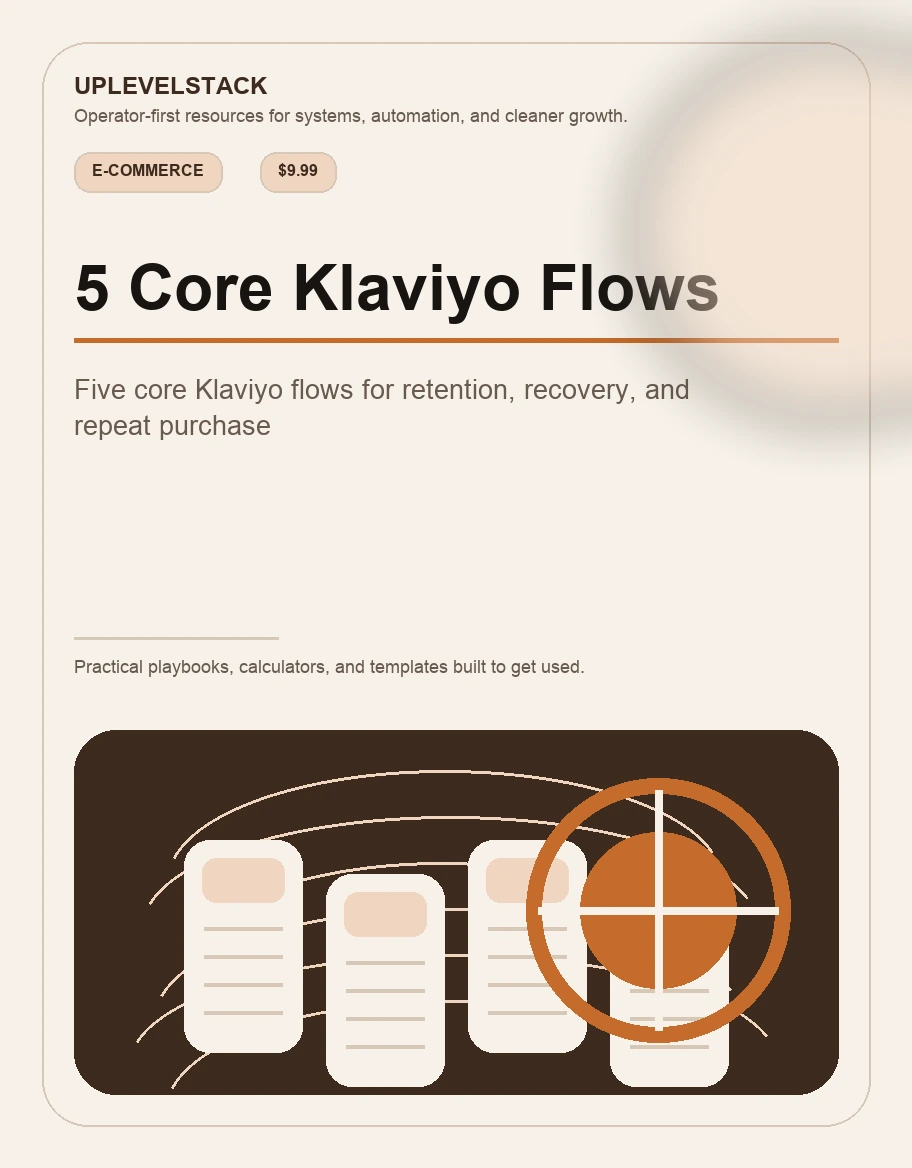 5 Core Klaviyo Flows cover mockup