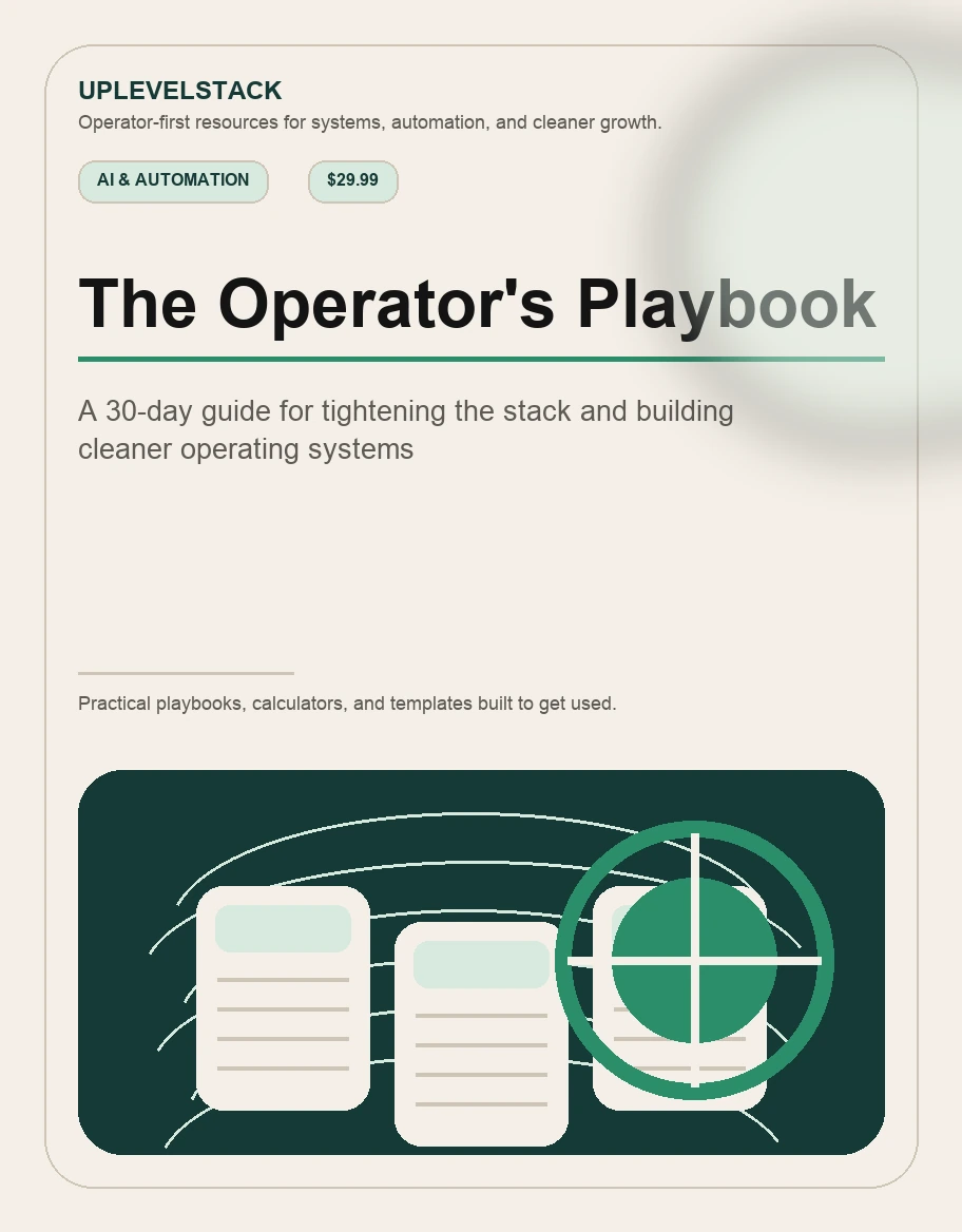 The Operator's Playbook cover mockup
