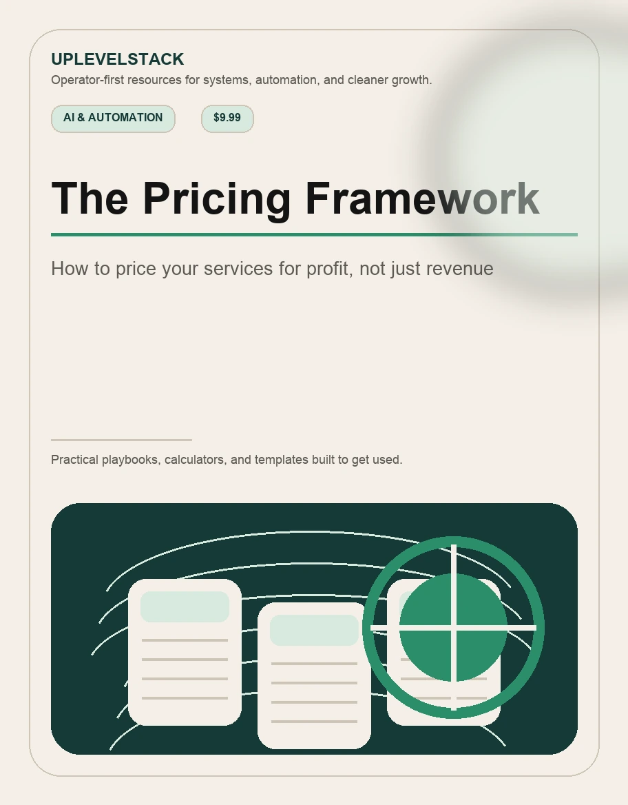 The Pricing Framework cover mockup