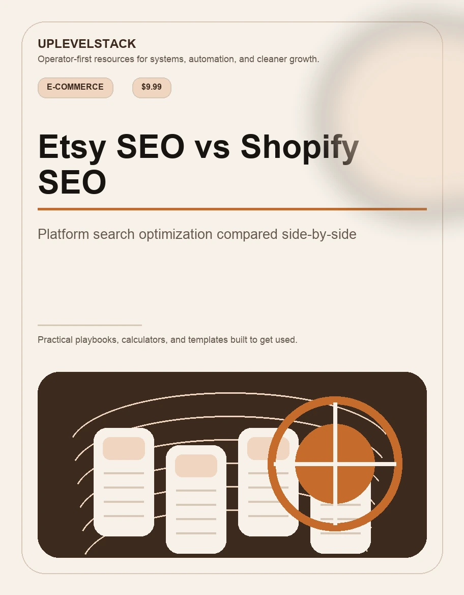 Etsy SEO vs Shopify SEO cover mockup